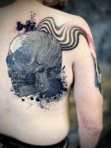 skull tattoo skull lebka tetovani lebka predelavka tetovani tattoo cover up